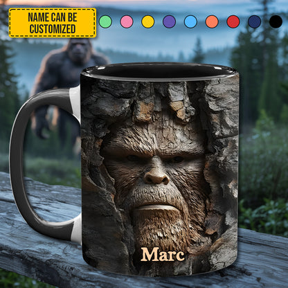 Grump in the Woods – Personalized Funny Bigfoot Accent Mug