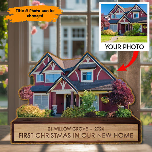 House Acrylic Plaque , Wooden Standee Customized, Personalized Shape