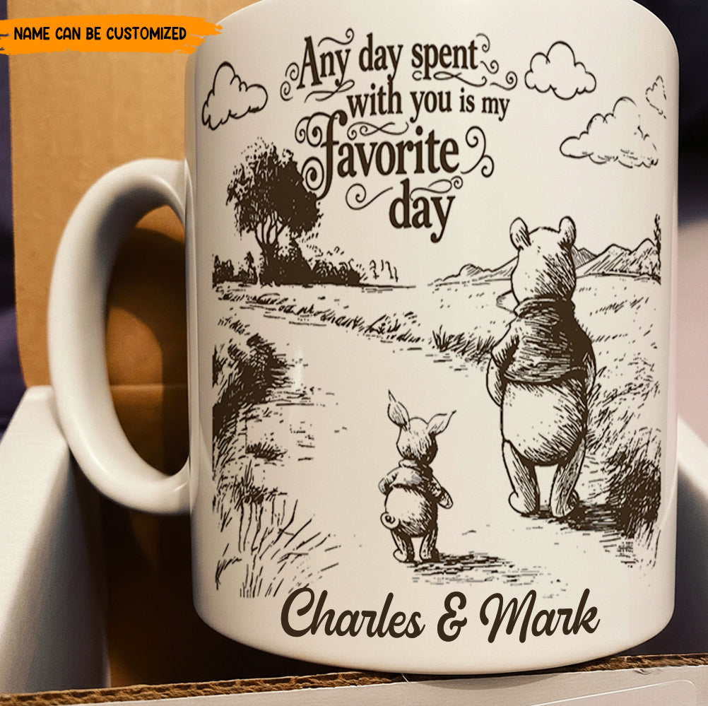 Any Day Spent With You Is My Favorite Day - Personalized White Mug