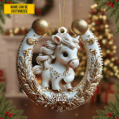 Personalized Cute Baby Horse Acrylic Ornament