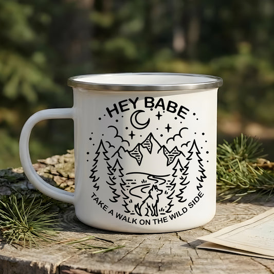 Take A Walk On The Wild Side Enamel Mug