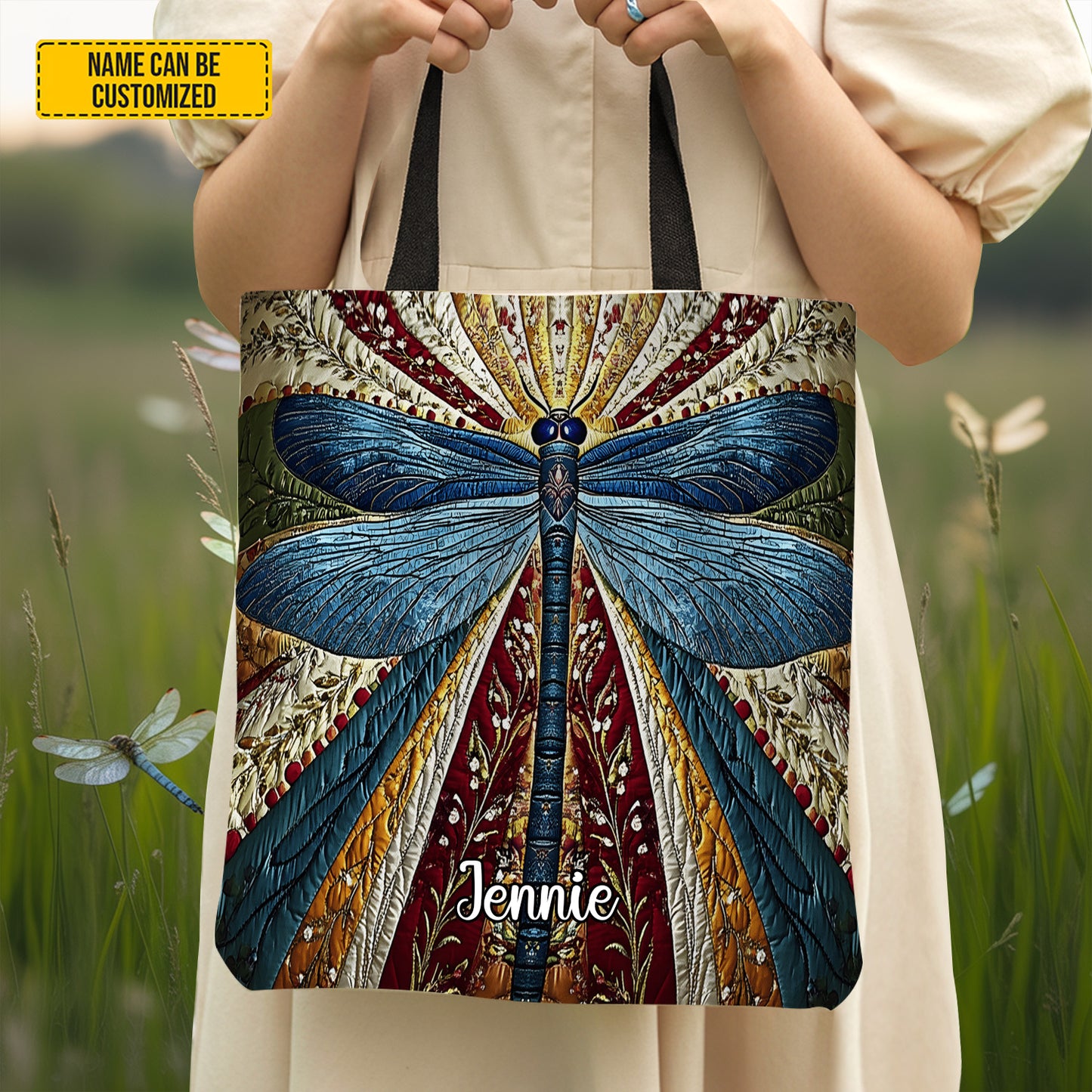 Mystic Dragonfly – Personalized Tote Bag