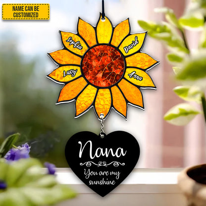 Personalized Sunflower Family Acrylic Window