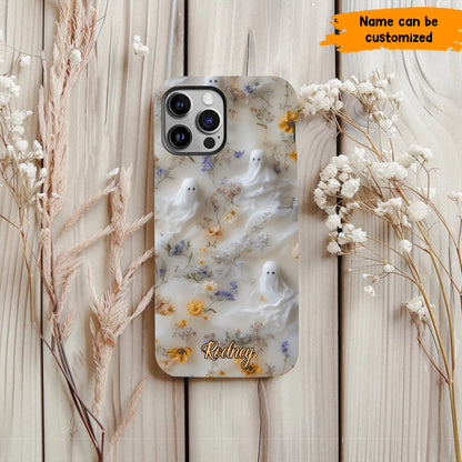 Ghost & Flowers  – Personalized Phone Case