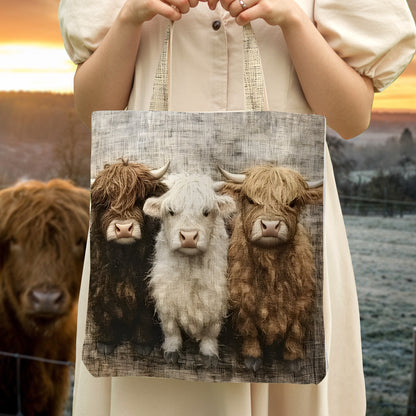 Love Highland Cow - Cow Tote Bag
