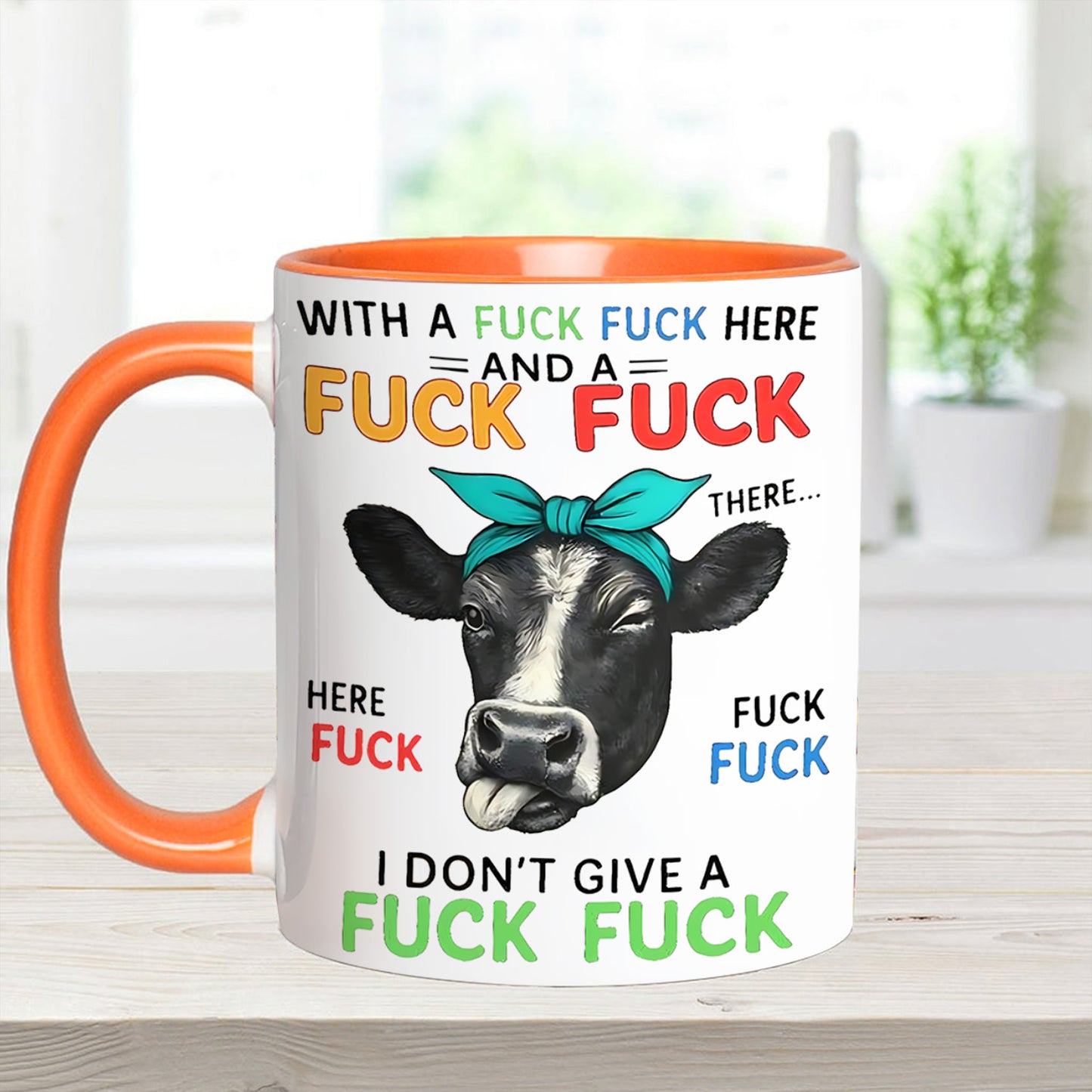 Funny Highland Cow Accent Mug