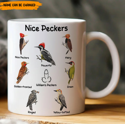 Nice Peckers - Funny Couple Quotes Mug, Personalized Bird Mug Gift For Dad, Boyfriend