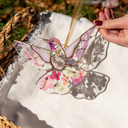 Hummingbird Stained Glass Suncatcher