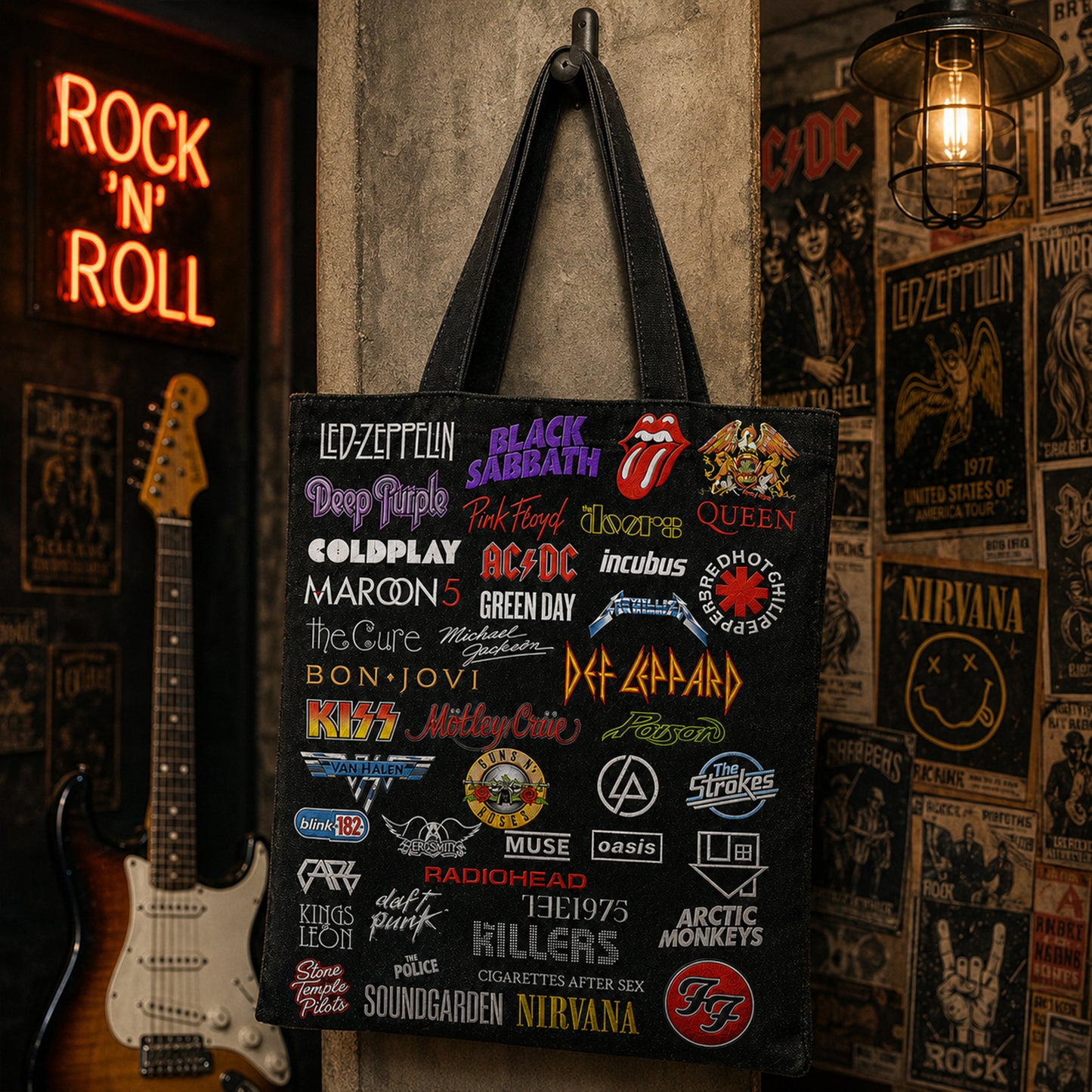 Rock Lovers - Classic Rock  Legends Editions Tote Bag Version 2
