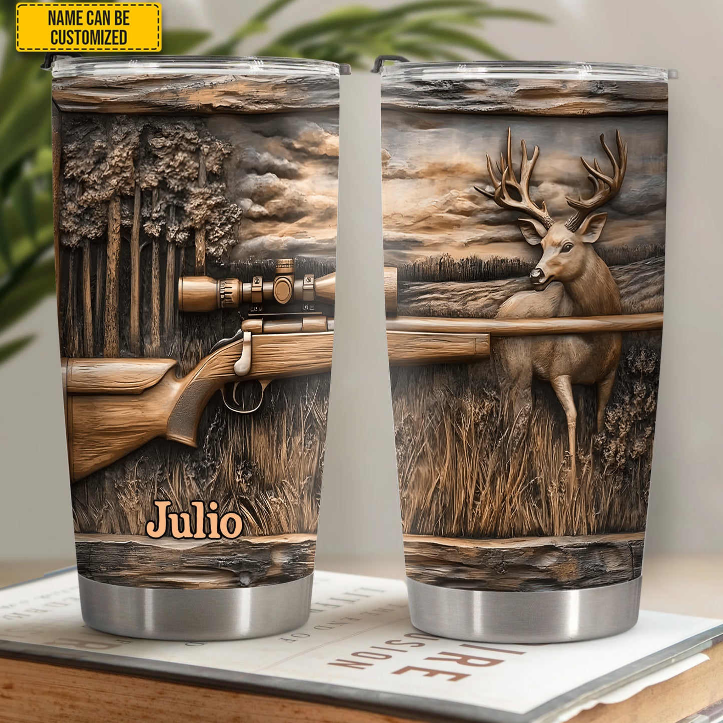 Wild Hunt – Personalized Deer Hunter Tumbler