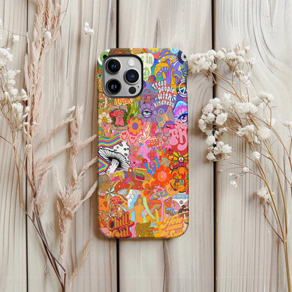Psychedelic Vibes – 70s Hippie Art Phone Case