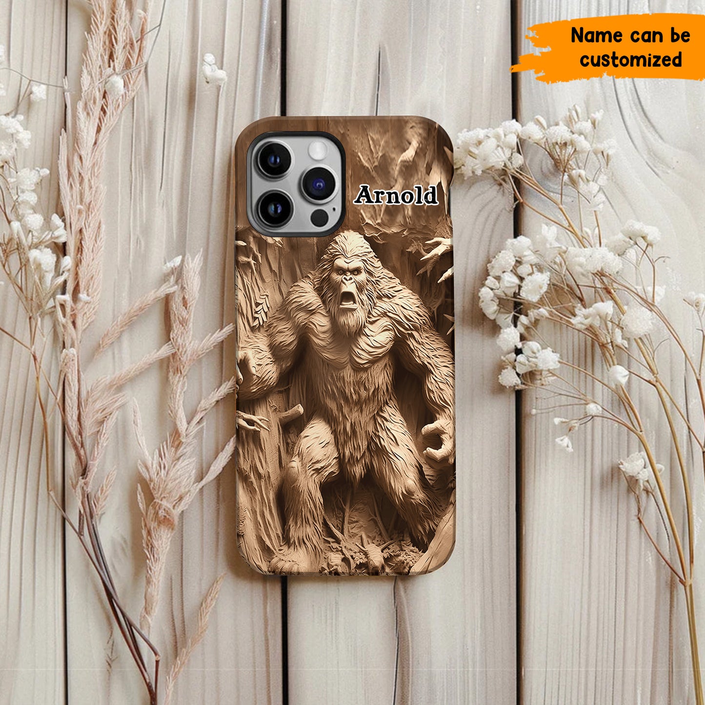 Bigfoot Legend in the Trees – Personalized Bigfoot Phone Case