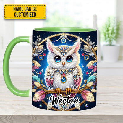Spring and Summer Tree Owl - Personalized Owl Accent Mug