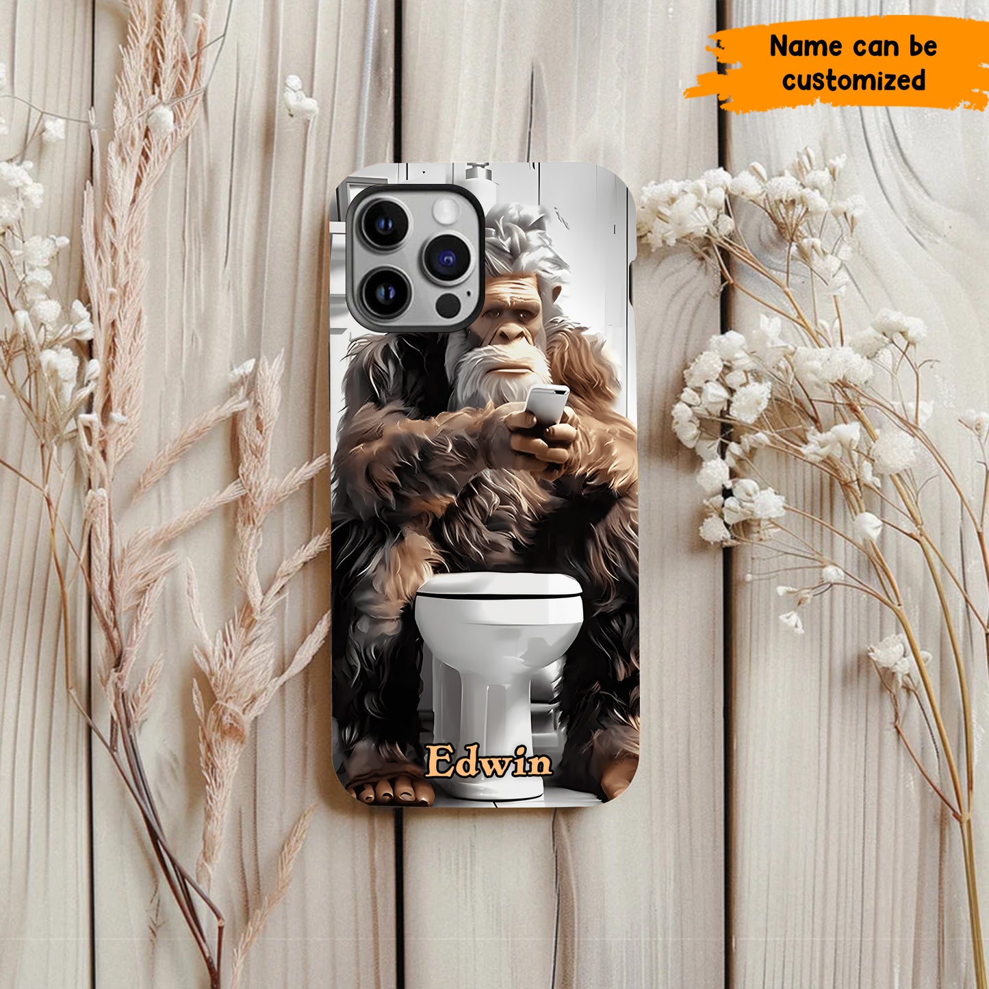 Scrollin’ & Poopin’ – Personalized Bigfoot Phone Case
