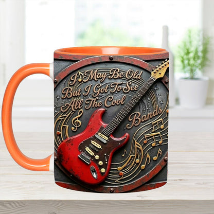 May Be Old But I Got To See All The Cool - Guitar Accent Mug