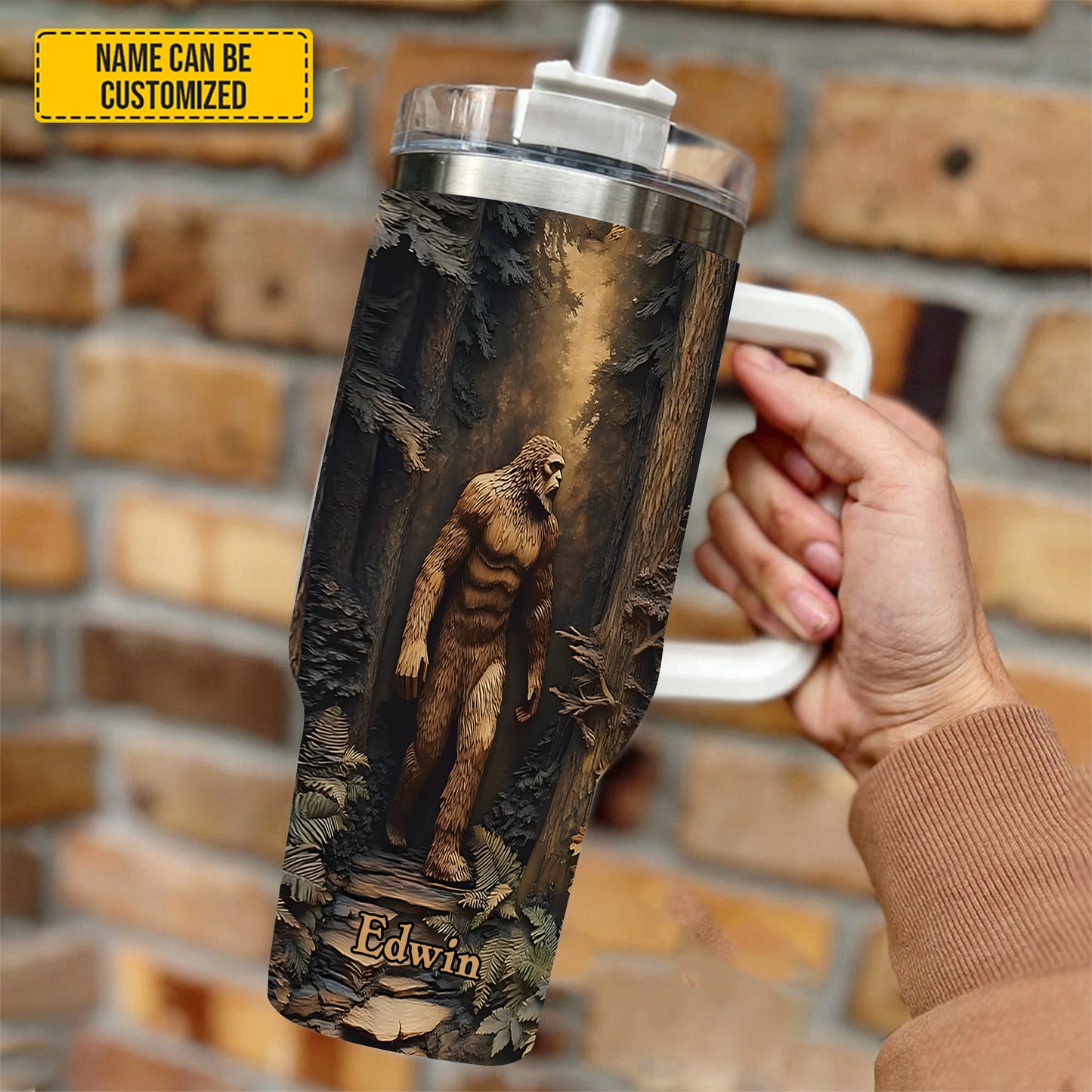 Legend in the Trees – Personalized Sasquatch Tumbler 40oz