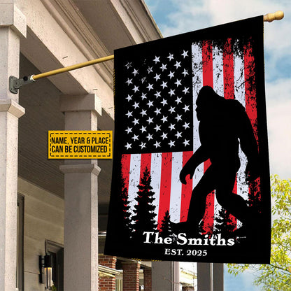 Personalized American Bigfoot Garden Flag, House Flag