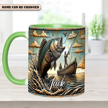 Love Fishing - Personalized Fishing Accent Mug