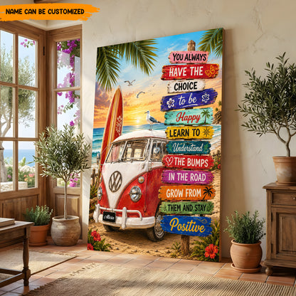 Positive Vanlife Vibes – Personalized Poster Canvas
