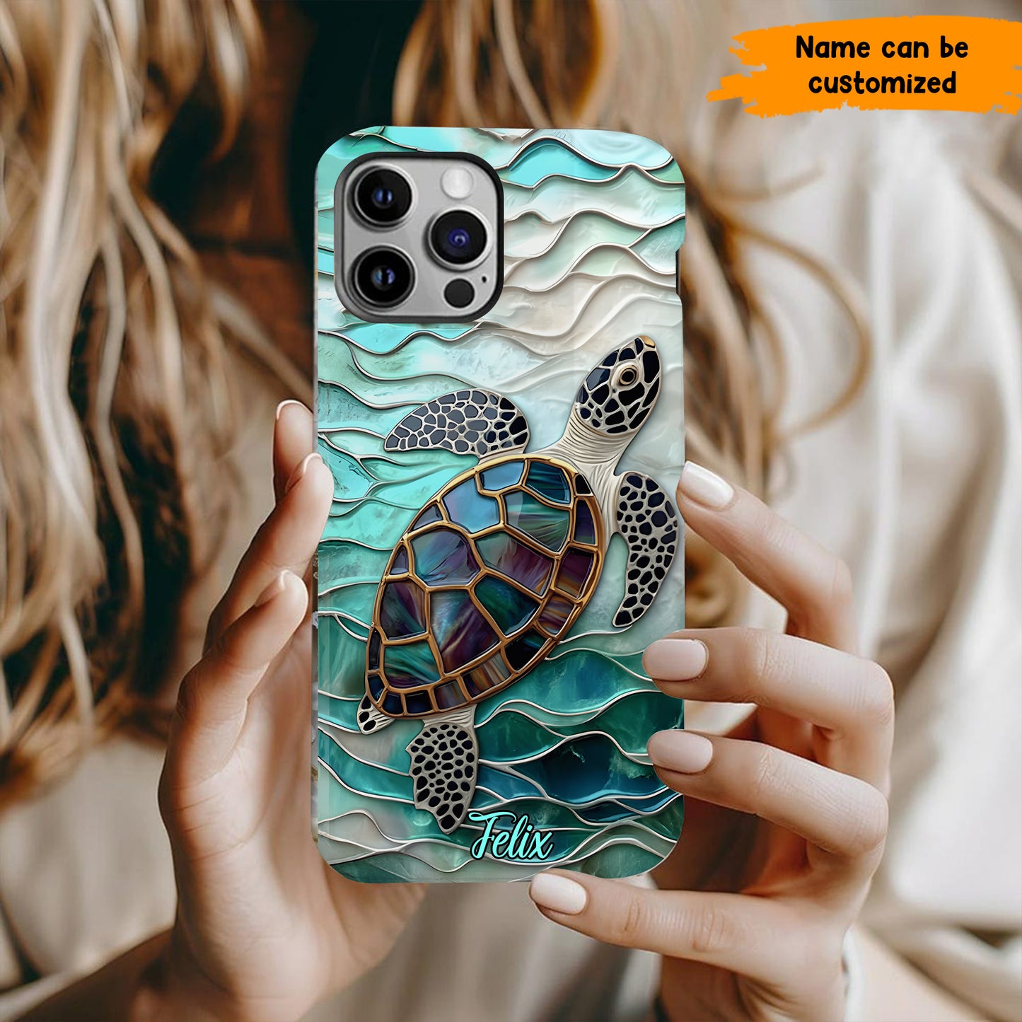 Personalized Sea Turtle Ocean Phone Case