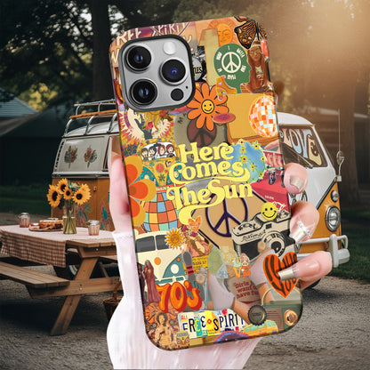 Here Comes the Sun – 70s Hippie Vibe Phone Case