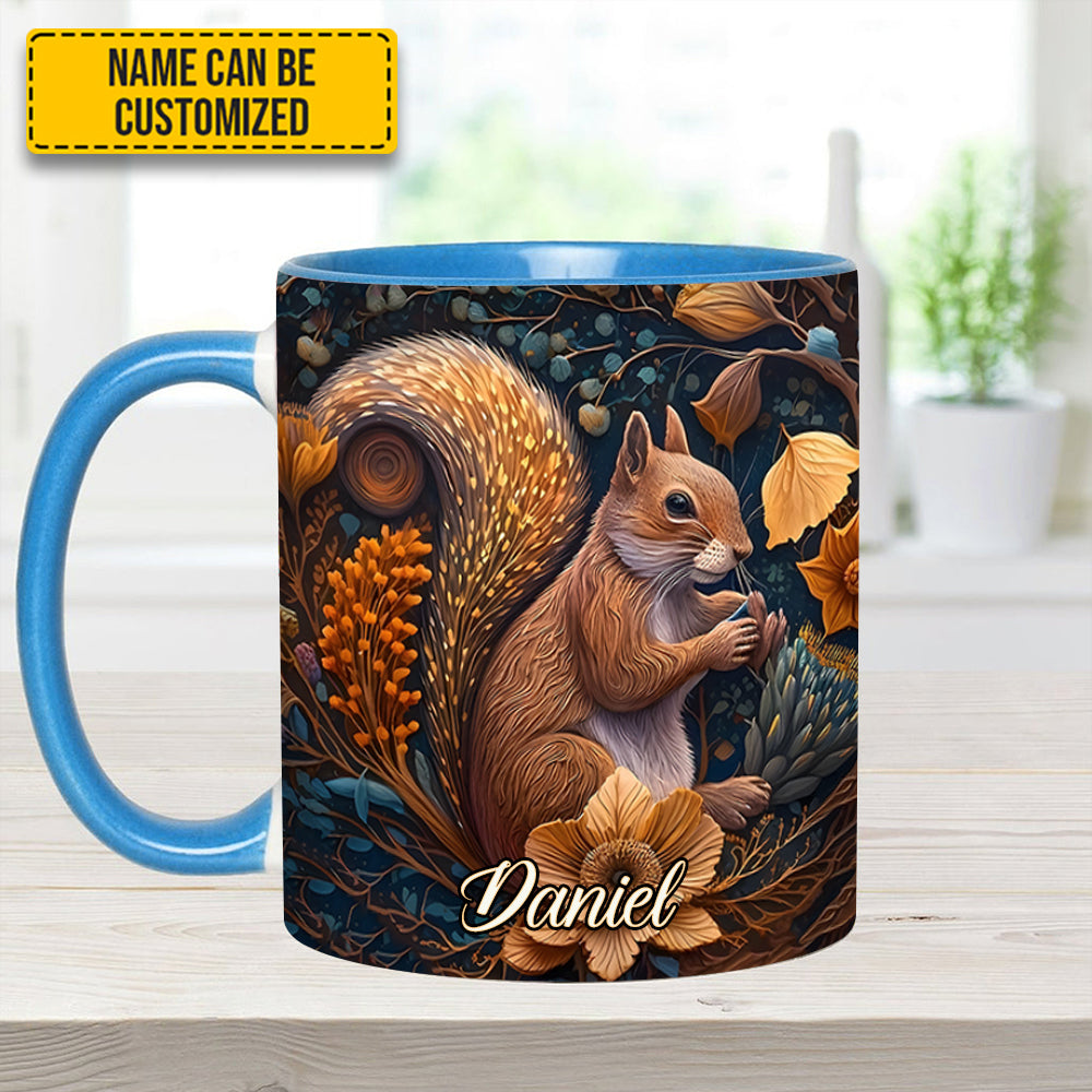 Autumn Squirrel – Personalized Squirrel Accent Mug