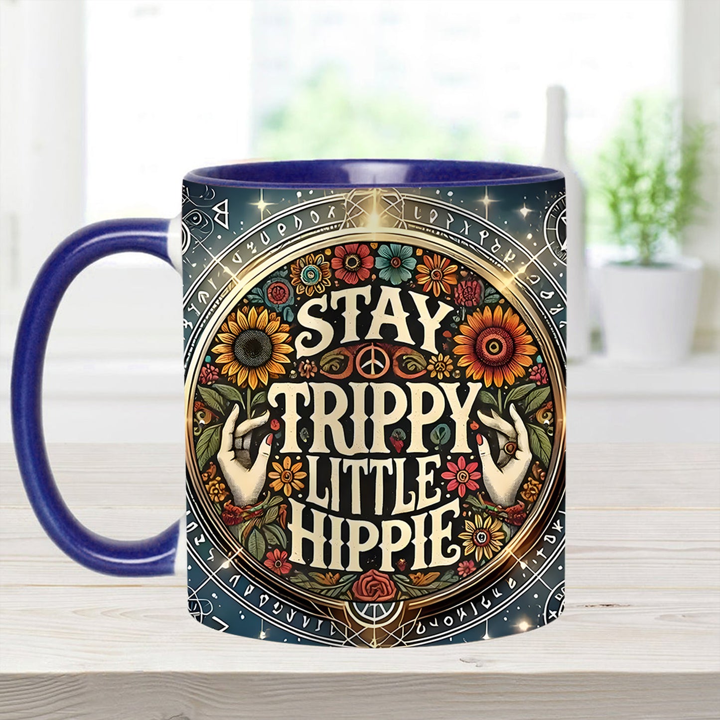 Stay Trippy Little Hippie - Personalized Accent Mug