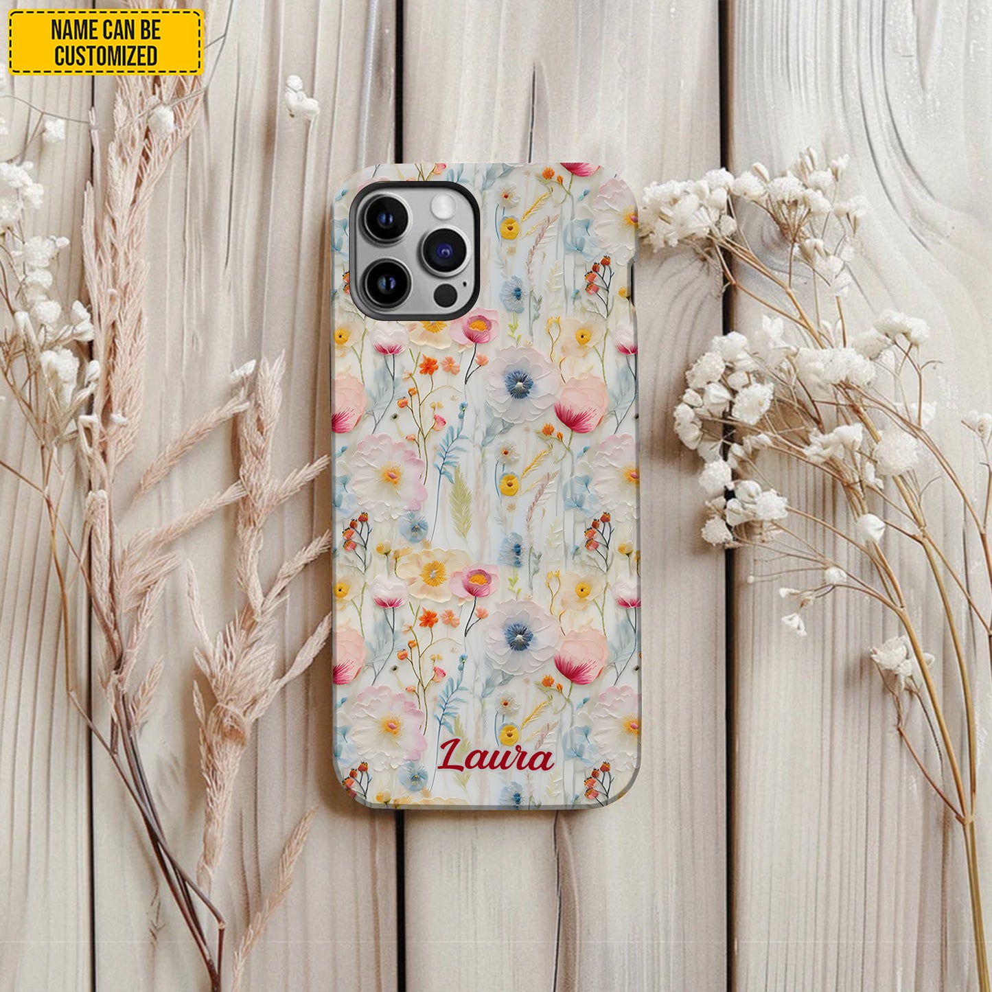 Personalized Wildflower Phone Case