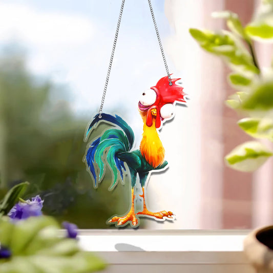 Chicken Crazy Acrylic Window Hanging