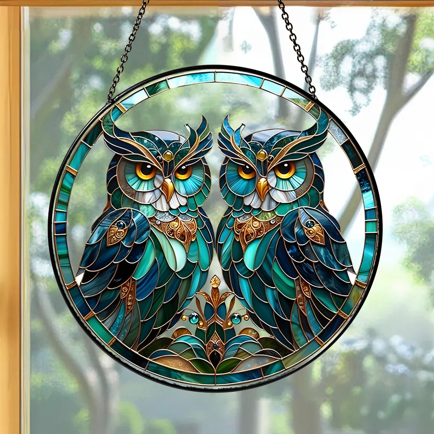 Beautiful Owl Acrylic Suncatcher Window