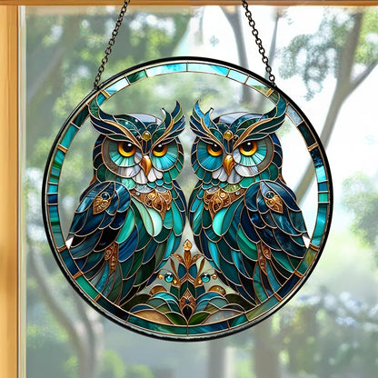 Beautiful Owl Acrylic Suncatcher Window