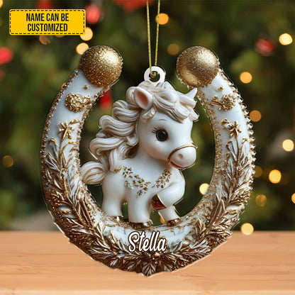 Personalized Cute Baby Horse Acrylic Ornament