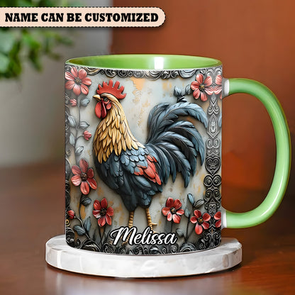 Chicken Accent Mug - Personalized Accent Mug