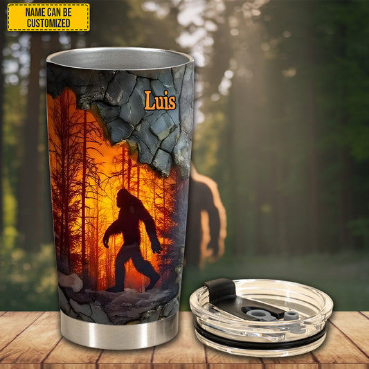 Bigfoot Forest Fire - Personalized Bigfoot Tumbler
