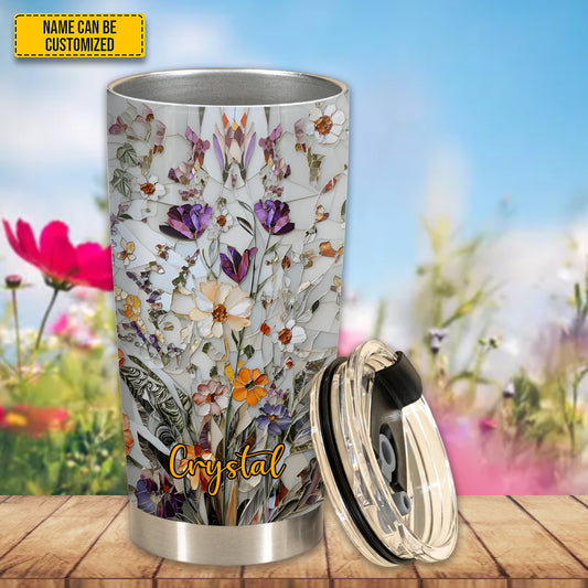 Personalized Beautiful Flowers Tumbler