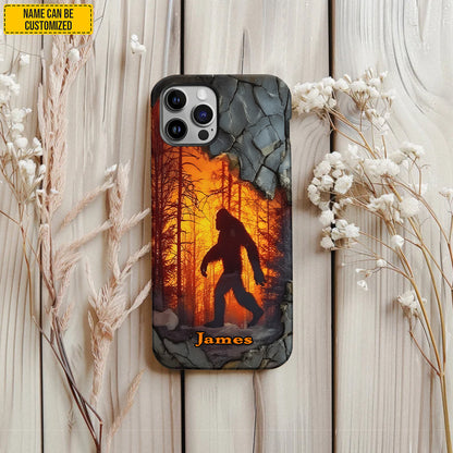 Bigfoot Forest Fire - Personalized Bigfoot Forest Fire Phone Case