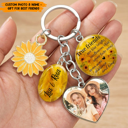 Personalized Best Friends Custom Picture Keychain