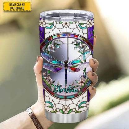 Beautiful Dragonfly - Personalized dragonfly Tumbler