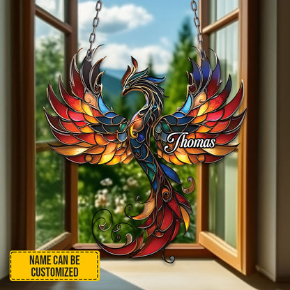 Personalized Phoenix Acrylic Window Hanging