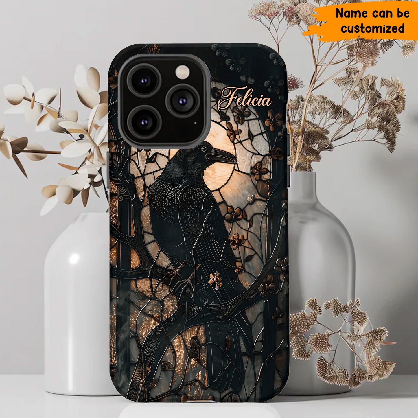 Raven Halloween Phone case, Personalized Raven Phone Case