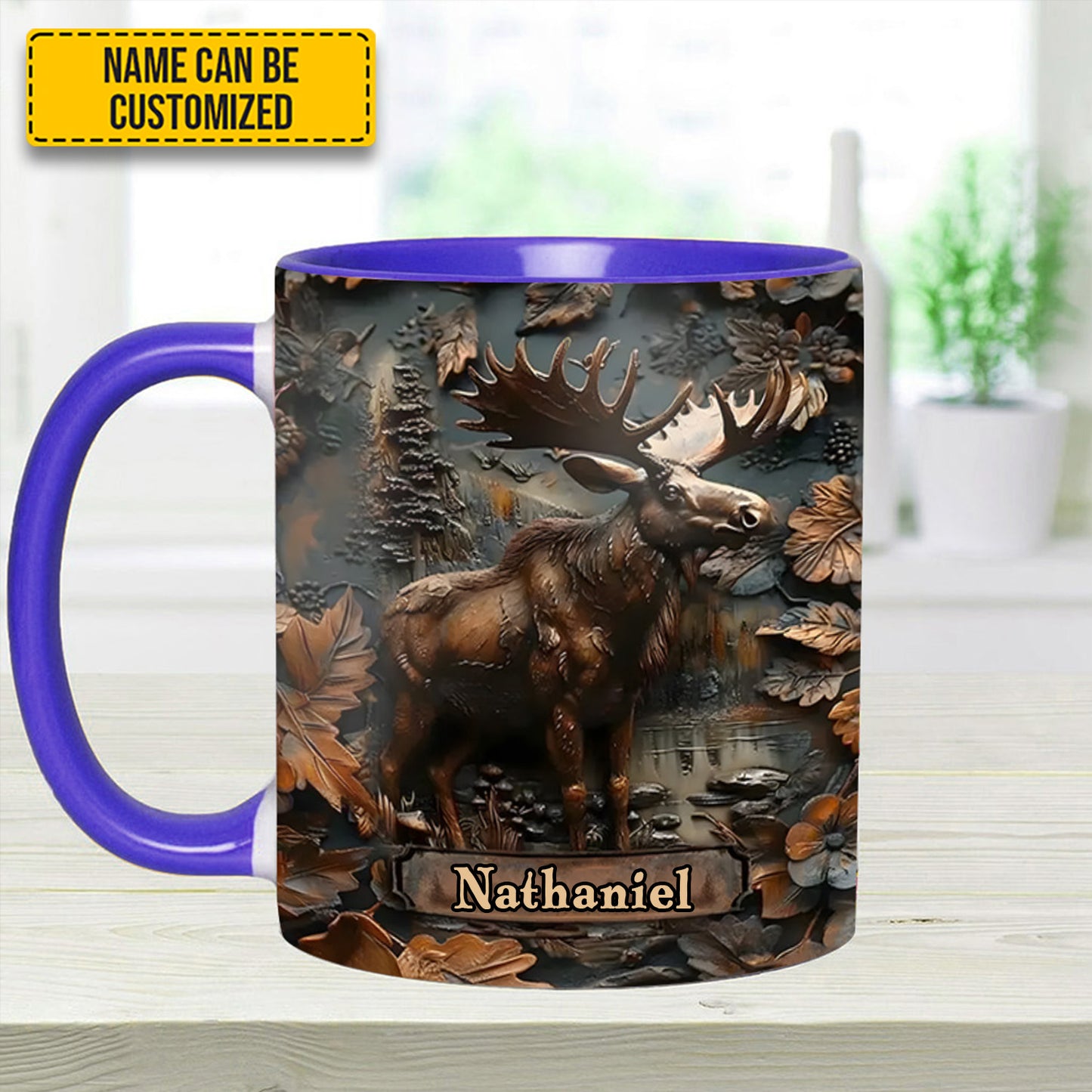 Moose Wilderness – Personalized Hunting Accent Mug