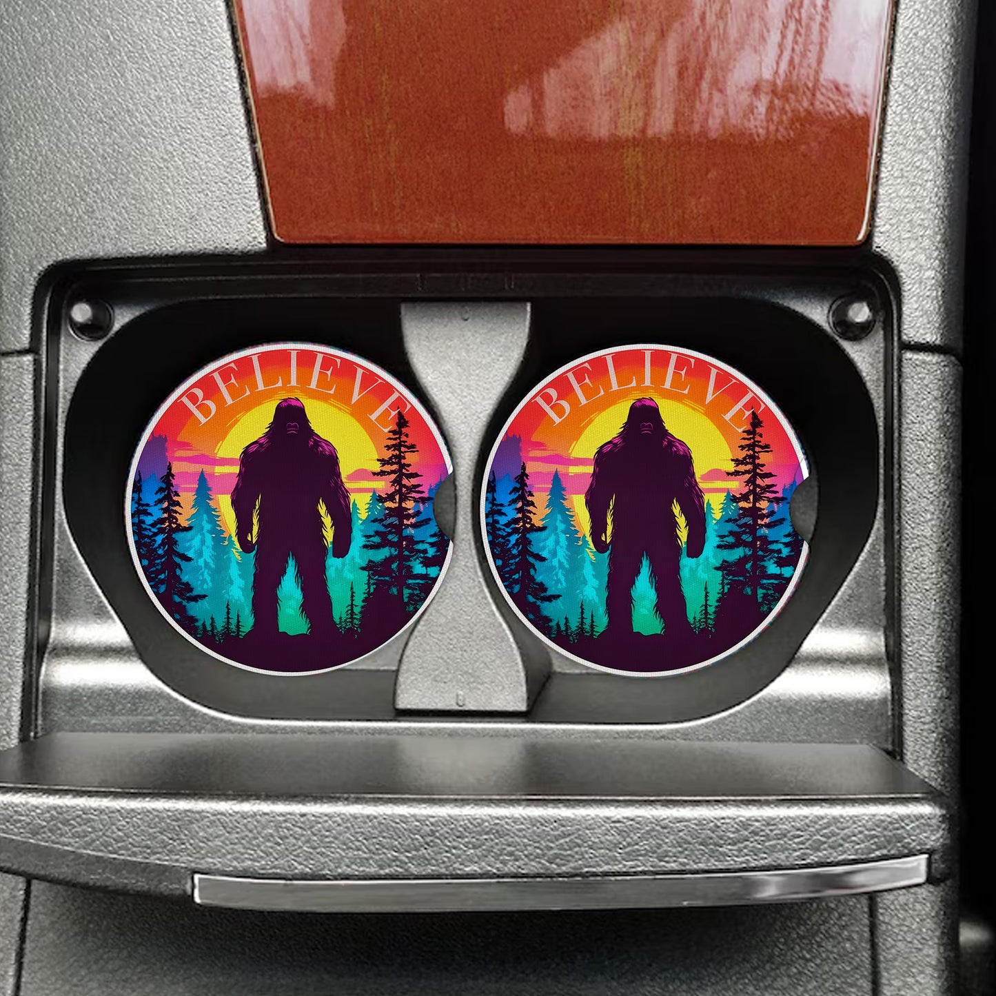 Bigfoot Believe Car Coaster