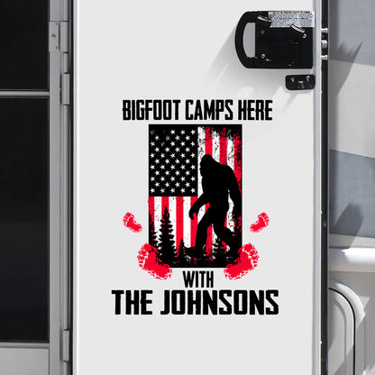 American Sasquatch Bigfoot - Personalized Family Name Decor Decal