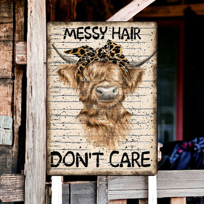Messy Hair - Metal Sign