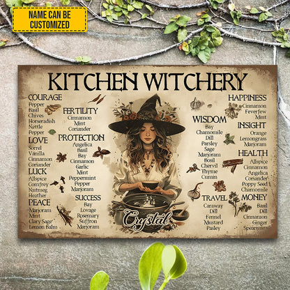 Witch Kitchen Witchery - Personalized Metal Sign