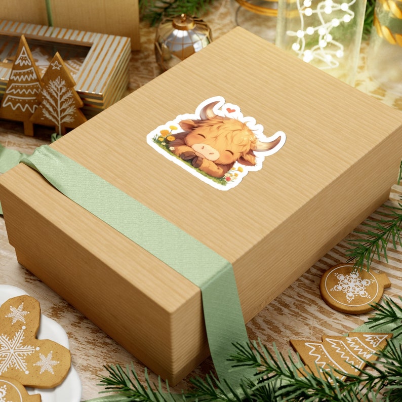 Highland Cow Sticker Cute Cow Sticker