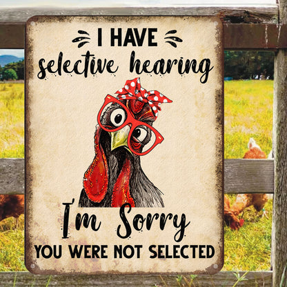 Chicken Funny - Chicken Metal Sign