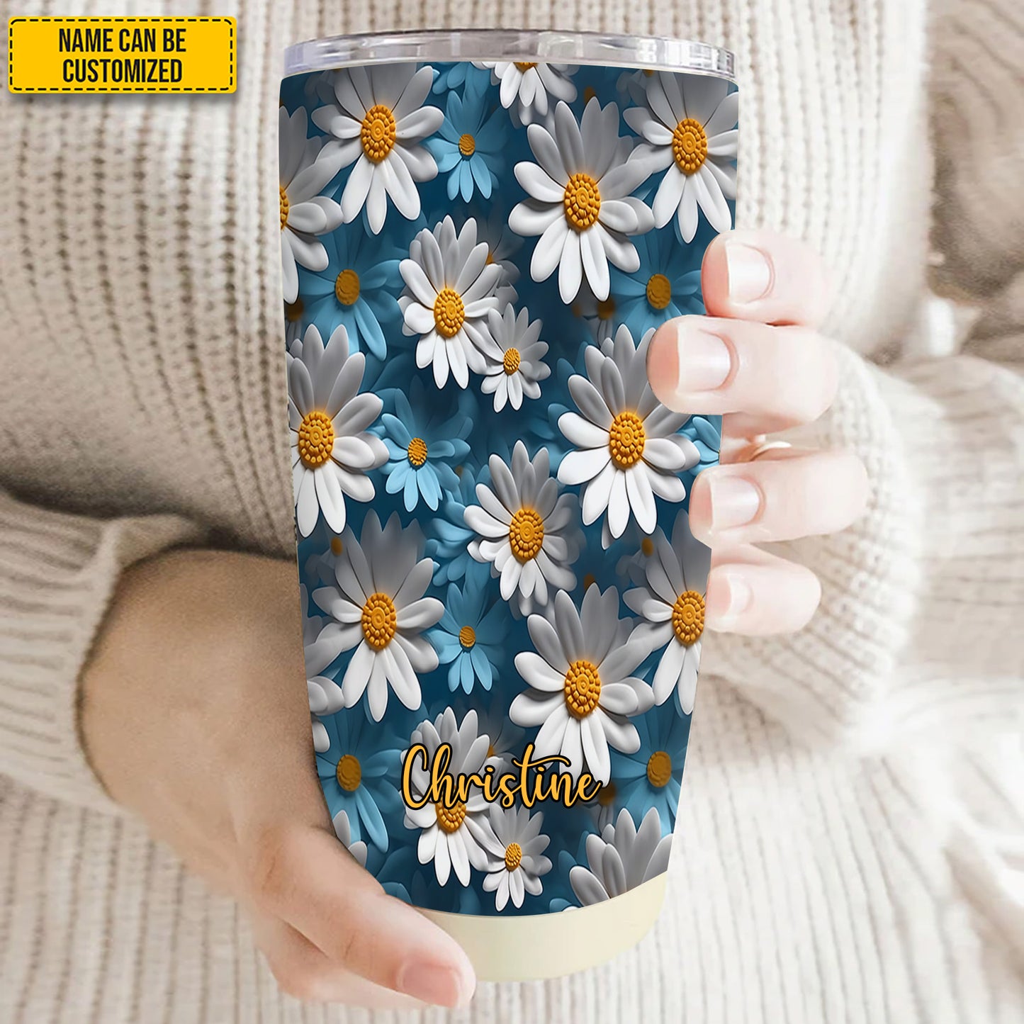 Daisy Flower Tumbler - Personalized Tumbler