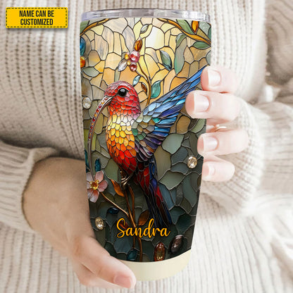 Colorful Hummingbird - Personalized Hummingbird Tumbler