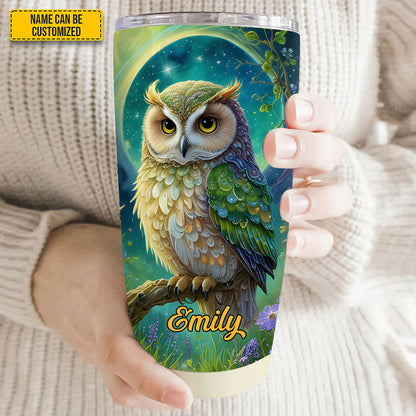 Personalized Beautiful Owl Stainless Steel Tumbler